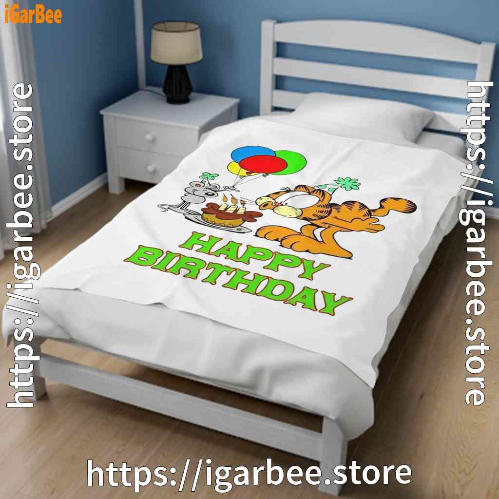 on your birthday garfield white blanket on your birthday garfield white blanket
