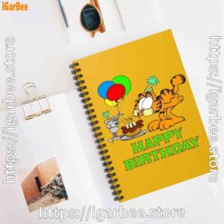 3 on your birthday garfield yellow notebook