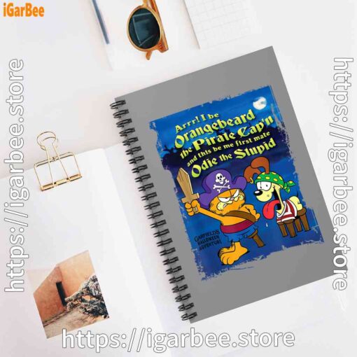 3 ripple junction garfield arrr brown notebook