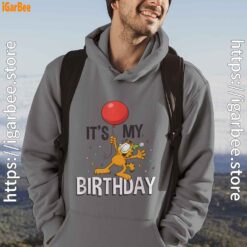 7 garfield its my birthday confetti celebration gray men hoodie for male