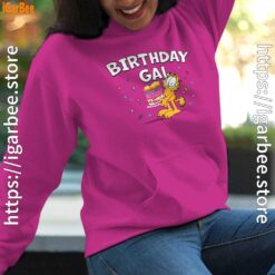 8 garfield birthday elebrating big chest pink women hoodie female