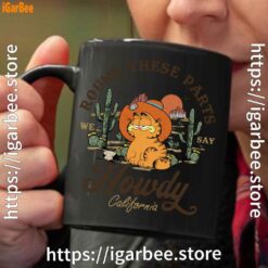 california howdy garfield cowboy black coffee mug 11oz