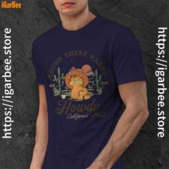 california howdy garfield cowboy navy men shirt