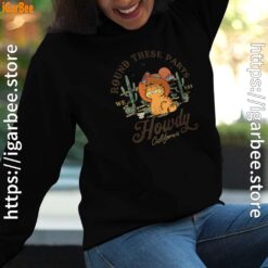 california howdy garfield cowboy women black hoodie
