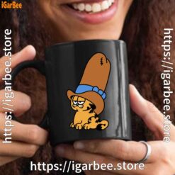 cowboy garfield smile on the day black mug 15oz