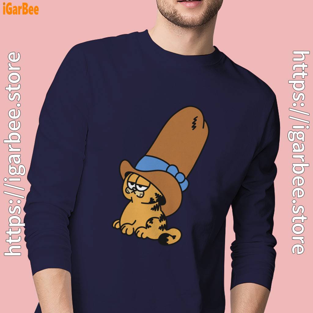 cowboy garfield smile on the day men navy long sleeve cowboy garfield smile on the day men navy long sleeve