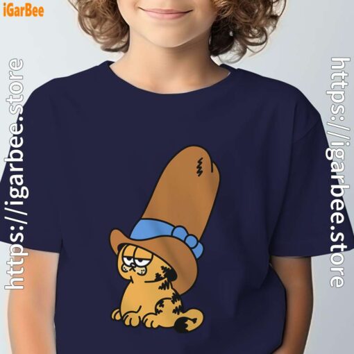 cowboy garfield smile on the day navy boy's t shirt