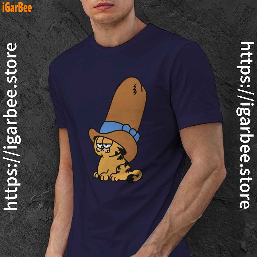 cowboy garfield smile on the day navy men shirt cowboy garfield smile on the day navy men shirt