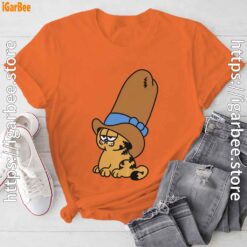 cowboy garfield smile on the day orange tee shirt