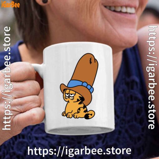 cowboy garfield smile on the day white coffee mug 11oz