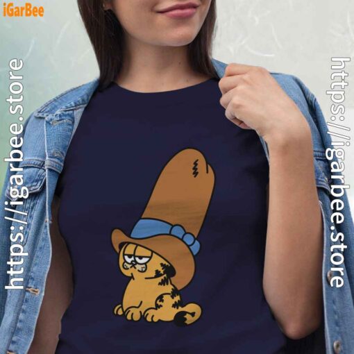 cowboy garfield smile on the day women navy shirts