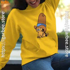 cowboy garfield smile on the day yellow hoodie for women