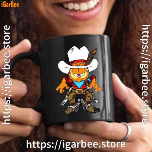 cowboy garfield what do need black mug 15oz