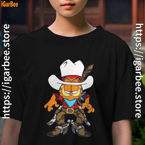 cowboy garfield what do need kids girl black t shirt