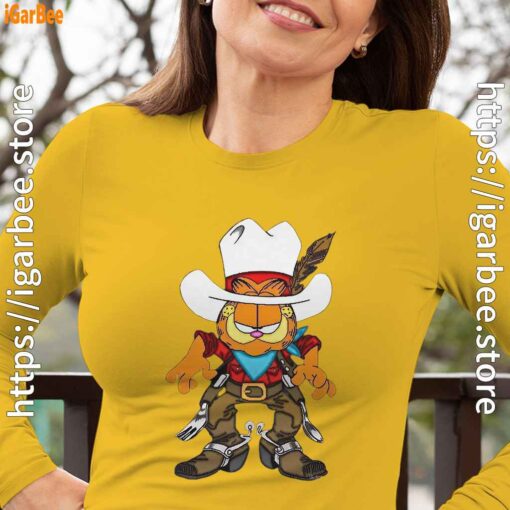 cowboy garfield what do need long sleeve yellow women