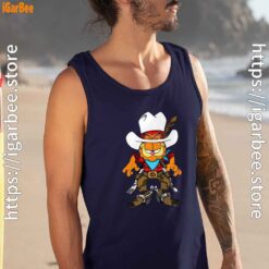 cowboy garfield what do need men navy tank top