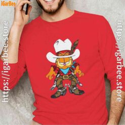 cowboy garfield what do need red long sleeve for man
