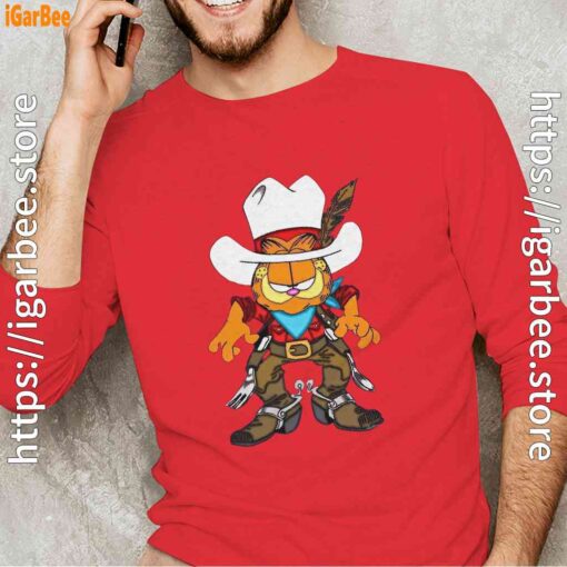 cowboy garfield what do need red long sleeve for man