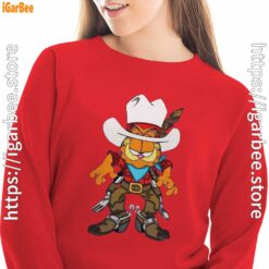 cowboy garfield what do need red sweatshirt women