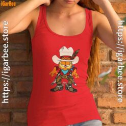 cowboy garfield what do need women tank top red female