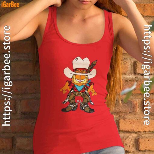 cowboy garfield what do need women tank top red female