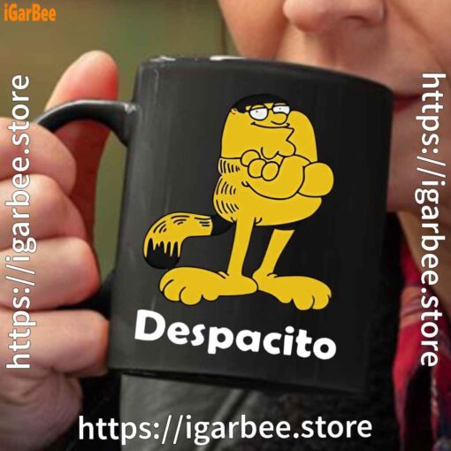 despacito garfield peter griffin black coffee mug