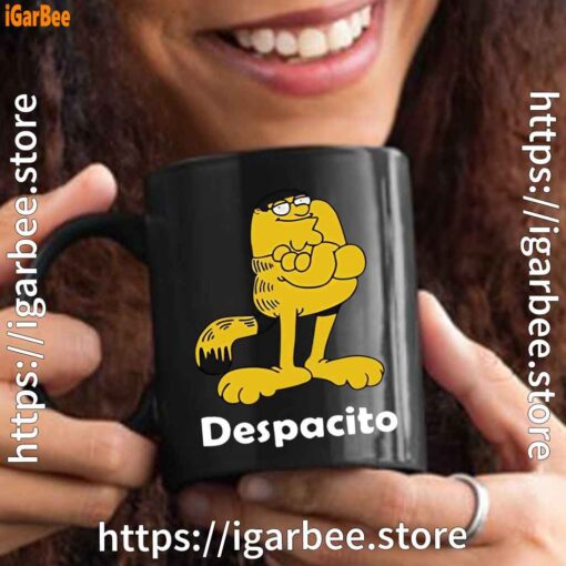 despacito garfield peter griffin black mug