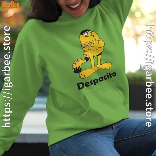 despacito garfield peter griffin green women hoodie