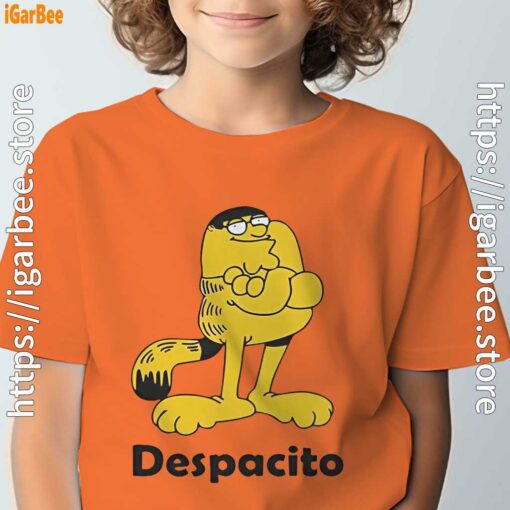 despacito garfield peter griffin orange tee kids boy