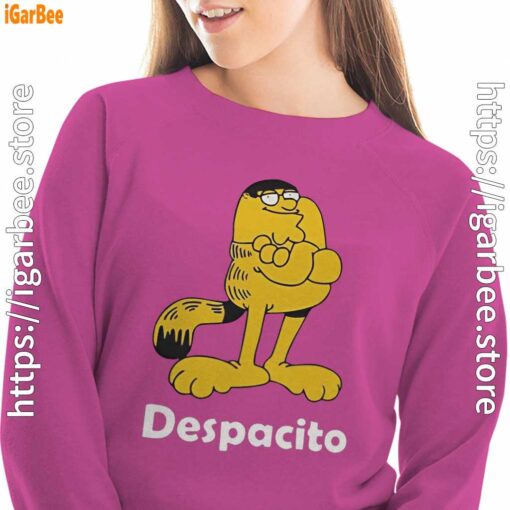 despacito garfield peter griffin pink women sweatshirt