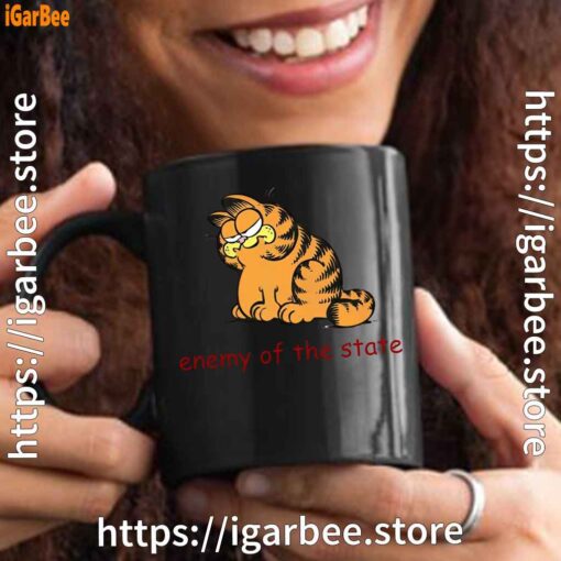 enemy of the state garfield black mug