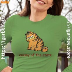 enemy of the state garfield female green long sleeve women