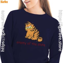 enemy of the state garfield navy sweatshirt for women