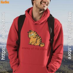 enemy of the state garfield red men hoodie