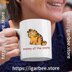 enemy of the state garfield white coffee mug