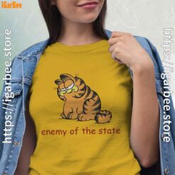 enemy of the state garfield women yellow shirt