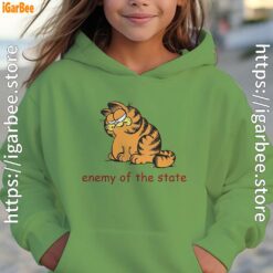 enemy of the state garfield youth girl green hoodie
