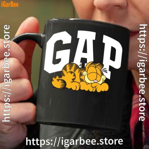 gap garfield black coffee mug