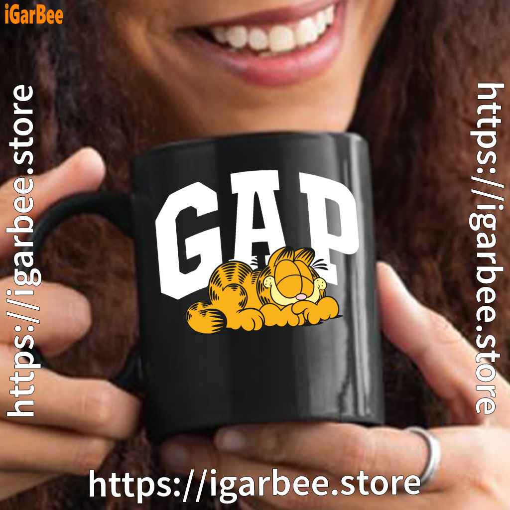 gap garfield black mug gap garfield black mug