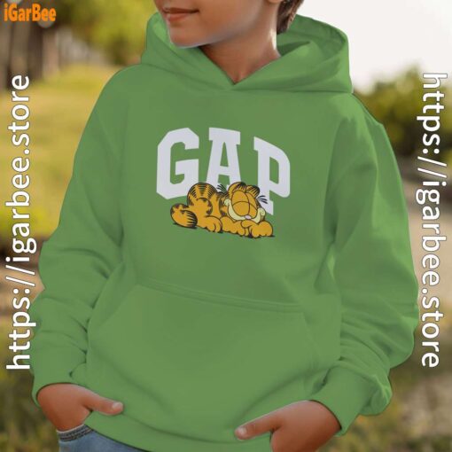 gap garfield green hoodie for boys