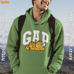 gap garfield green men hoodie