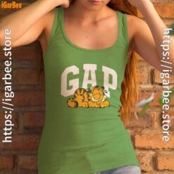 gap garfield green tank top for women