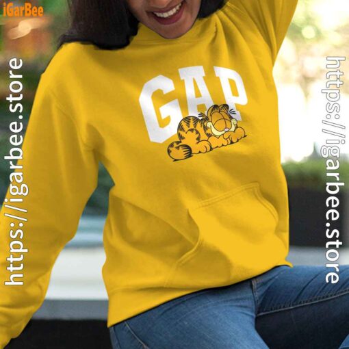 gap garfield yellow hoodie for women