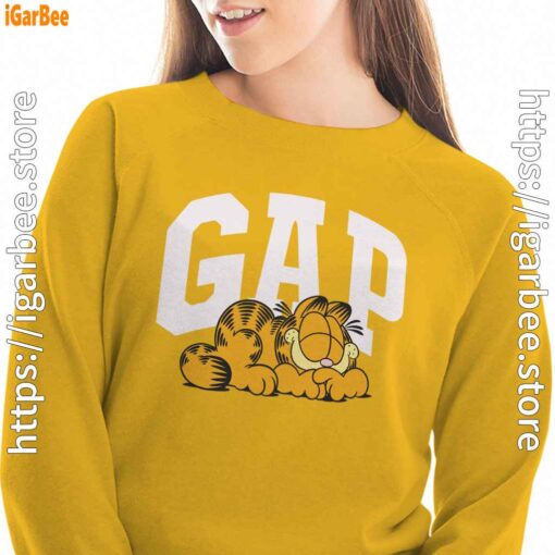 gap garfield yellow sweatshirt for women
