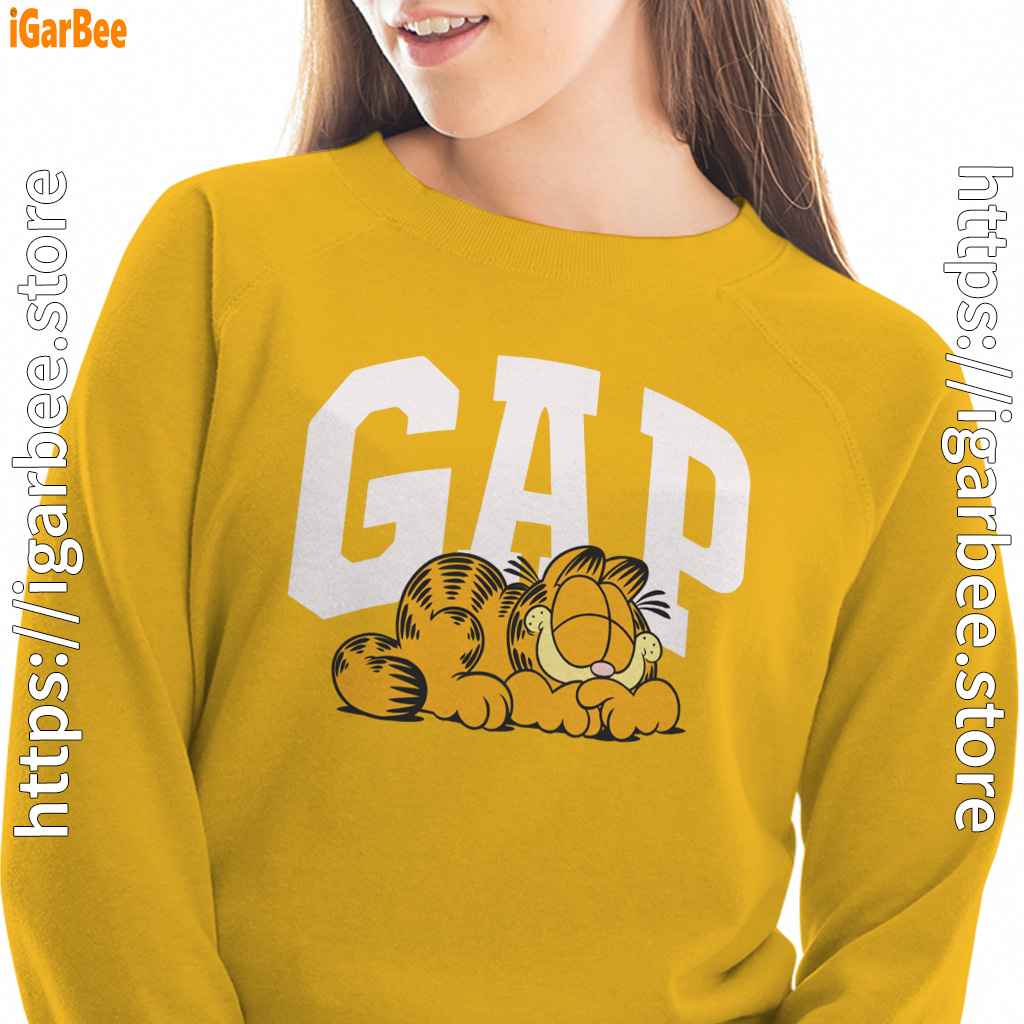 gap garfield yellow sweatshirt for women gap garfield yellow sweatshirt for women