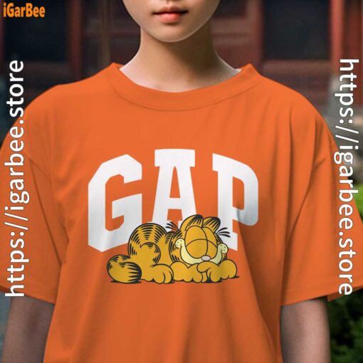 gap garfield youth girl orange shirt female