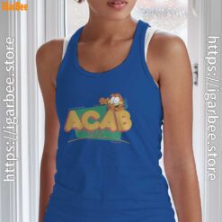 garfield acab blue tank top with women