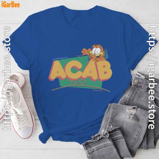garfield acab blue tee shirt