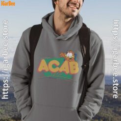 garfield acab gray men hoodie for male