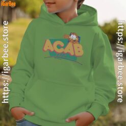 garfield acab green hoodie for boys